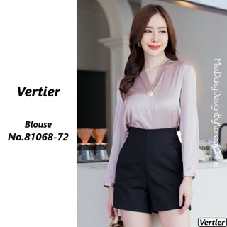 Vertier เสื้อแขนยาวสีพื้น No.81068 ผ้า Satin Chiffon