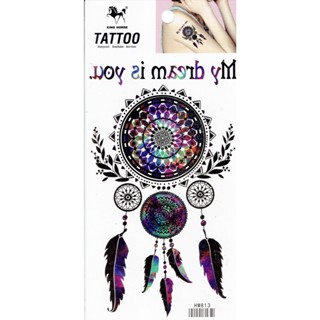 Tattoo sticker สติ๊กเกอร์รอยสัก แทททูสติกเกอร์ติดผิวหนังเหมือนรอยสัก รอยสักขนาดเล็ก กันน้ำติดทนนาน ขนาด16x10cm