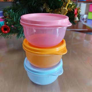 Tupperware ถ้วยคู่ขวัญ(1ใบ) สีหวานพาสเทล ถ้วยใส่น้ำพริกน้ำจิ้ม ฝาปิดแน่นไม่หก