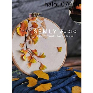 [SEMLY Studio] [แพ็คเกจวัสดุ] กึ่งสามมิติ เย็บปักถักร้อย ยุโรป DIY ใบแปะก๊วย เครื่องประดับตกแต่ง แฮนด์เมด