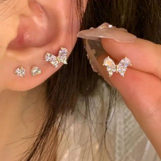 ต่างหูเซ็ทผีเสื้อคริสตัล • Crystal Butterflies Earrings Set