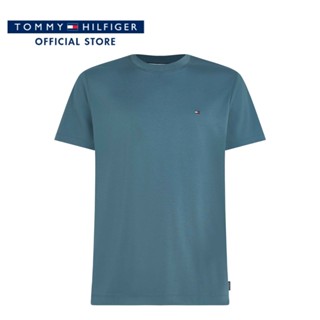 Tommy Hilfiger เสื้อยืดแขนสั้นผู้ชาย รุ่น MW0MW33202 DA3 - สีเขียว