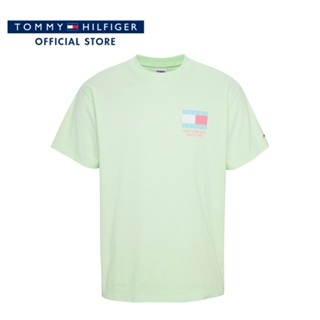 Tommy Hilfiger เสื้อยืดแขนสั้นผู้ชาย รุ่น DM0DM16828 LXW - สีเขียว