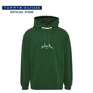 Tommy Hilfiger เสื้อสเวตเตอร์ผู้ชาย รุ่น DM0DM16812 L2M - สีเขียว