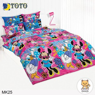 Toto ผ้าปูที่นอน+ผ้านวมเอนกประสงค์ (นวมใยบาง) 3.5ฟุต 5ฟุต 6ฟุต มิกกี้เมาส์ Mickey Mouse MK25 #โตโต้ เครื่องนอน ชุดผ้าปู