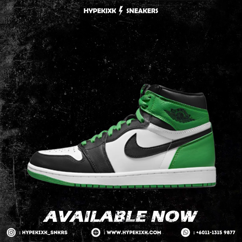 ☍✑❡Nike Air Jordan 1 Retro High OG Lucky Green DZ5485 031 รองเท้าผ้าใบ