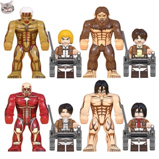 ของเล่นตัวต่อเลโก้ Attack on Titan Levi Ackerman Allen Yegel ขนาดเล็ก 12 ซม. สําหรับเด็ก