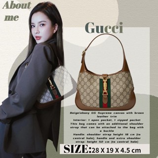 👜 กุชชี่   GUCCI Jackie 1961 Series Small Shoulder Messenger Bag/Handbag/Messenger Bag