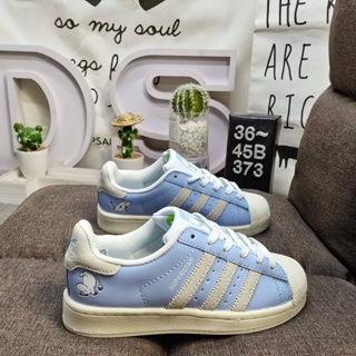 Original Adidas Clover Originals Superstar Shell Head Classic รองเท้าผ้าใบลําลอง เหมาะกับการเล่นกีฬา