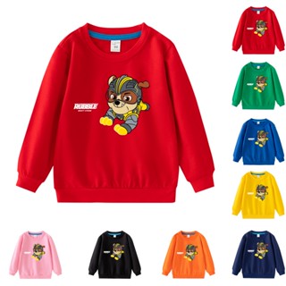 เสื้อกันหนาว แขนยาว ผ้าฝ้าย ลายการ์ตูน Paw Patrol 8 สี สําหรับเด็ก EA009