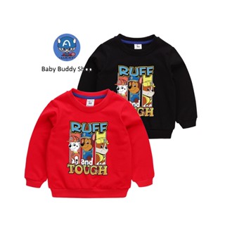 เสื้อสเวตเตอร์เด็กผู้ชาย แขนยาว ผ้าฝ้าย ลายการ์ตูน Paw Patrol