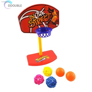 （✯Ddouble）1 Set Pet Birds Chew Bell Balls Parakeet Parrot Toys Birdie Basketball Hoop Training Prop