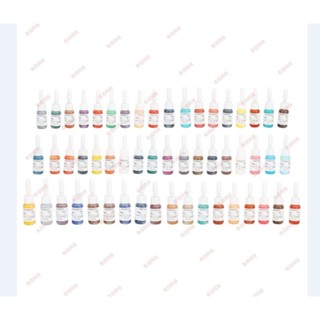 54 สีสักหมึกชุด 5ml / ขวดสักหมึกเม็ดสีชุดอุปกรณ์สําหรับศิลปะบนเรือนร่าง