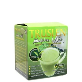 Truslen Matcha Latte เครื่องดื่มชาเขียว เพื่อสุขภาพและควบคุมน้ำหนัก 1 กล่อง 10 ซอง