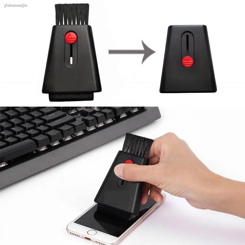 Multi Mini Clean Brush Computer Monitor Keyboard Clean Brush /Double-headed Portable Screen Wipe Dust Cleaner/ Retractab