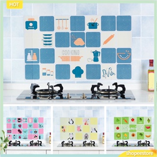 (shopeestore) High Temperature Anti-oil Kitchen Cartoon Tile Wall Sticker Waterproof