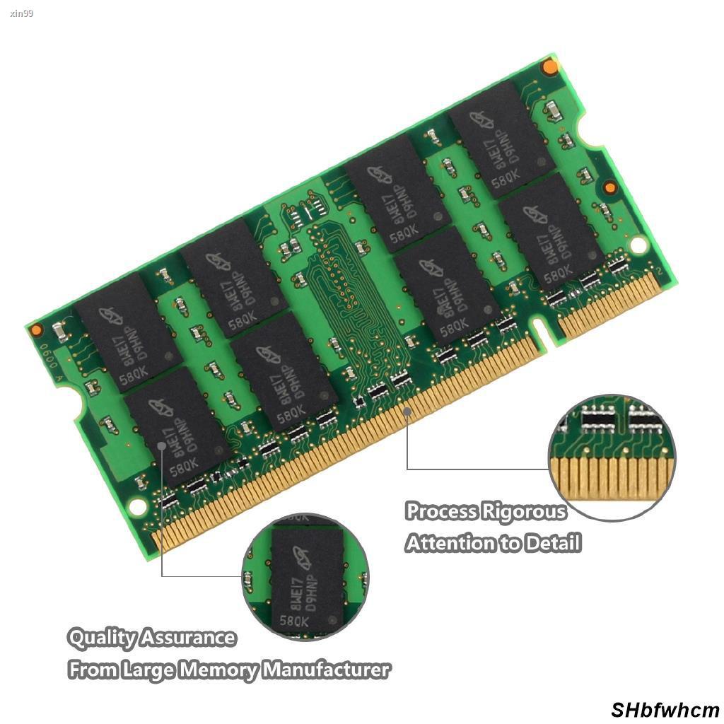 ✧Crucial 4GB 2PCS 2GB DDR2 800MHz PC2-6400 200Pin Laptop Notebook SODIMM Memory RAM