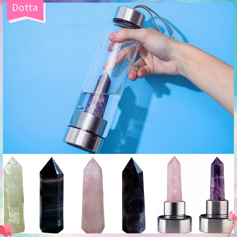 Water Bottles & Accessories 132 บาท (dottam) Exquisite Quartz Crystal Hexagonal Prism Water Bottle Gravel Stone Decor Gift Home & Living