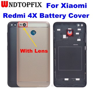 ใหม่ เคสแบตเตอรี่ด้านหลัง โลหะ กระจกกล้อง กุญแจด้านข้าง สําหรับ Xiaomi Redmi 4X Redmi 4X