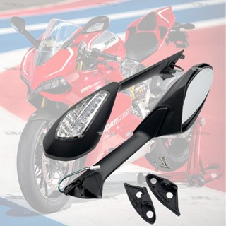 A _ กระจกมองหลังสะท้อนแสง พร้อมสัญญาณไฟเลี้ยว สําหรับ Ducati 899 959 1199 1299S