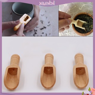 (xavexbxl) Natural Wooden Coffee Tea Sugar Salt Powder Spoon Scoop Kitchen Utensil Tool