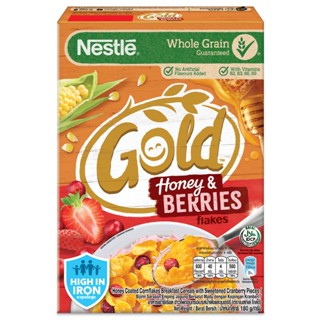 เนสท์เล่โกลด์ฮันนีเบอร์รี่อาหารเช้า 180กรัม  /  Nestle Cereal Gold Honey Berry 180g.