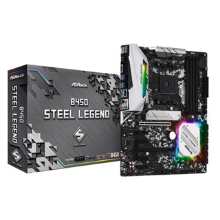 อุปกรณ์คอมพิวเตอร์ % MAINBOARD (เมนบอร์ด) ASROCK B450 STEEL LEGEND (DDR4) (SOCKET AM4) (ATX)