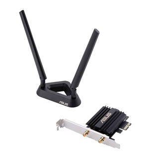 WIRELESS PCIe ADAPTER ASUS PCE-AX58BT AX3000 DUAL BAND PCI-E WI-FI 6 802.11AX ADAPTER WITH 2 EXTERNAL ANTENNAS &amp; BT 5.0