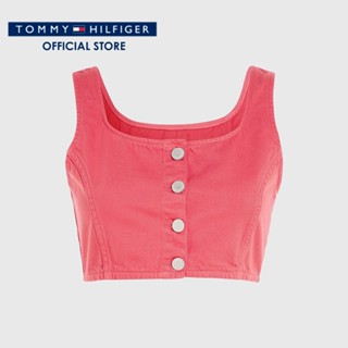 Tommy Hilfiger เสื้อครอปผู้หญิง รุ่น DW0DW15664 TJN - สีชมพู