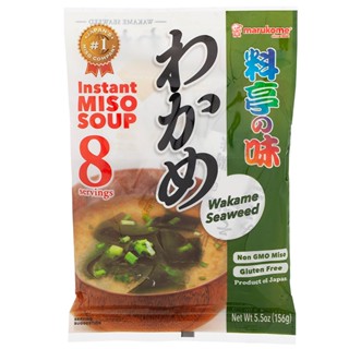 มารุโคเมะซุปเต้าเจี้ยวบดผสมสาหร่ายวากาเมะกึ่งสำเร็จรูป 152กรัม  /  Marukome Instant Miso Soup Ryotei No Aji Wakame