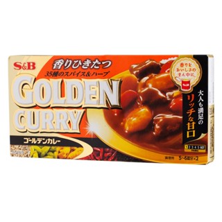 เอสแอนด์บีเครื่องแกงกะหรี่กึ่งสำเร็จรูปชนิดก้อนรสเผ็ดน้อย 198กรัม  /  S&amp;B Golden Curry Sauce Mix Mild 198g.