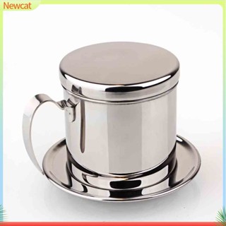 &lt;Newcat&gt; kitchen Stainless Steel Vietnamese Coffee Filter Cup Drip Maker Infuser Pot with Handle