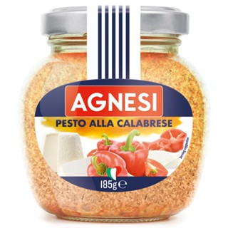 แอคเนซีเพสโต้ออลาค่าลาบรีส 185กรัม  /  Agnesi Calabrian Pesto Sauce 185g.