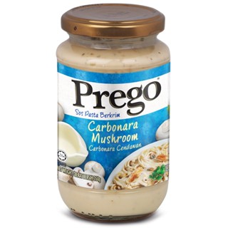 พรีโก้คาร์โบนาร่ามัชรูมครีมมี่พาสต้าซอส 350กรัม  /  Prego Carbonara Mushroom Pasta Sauce 350g.