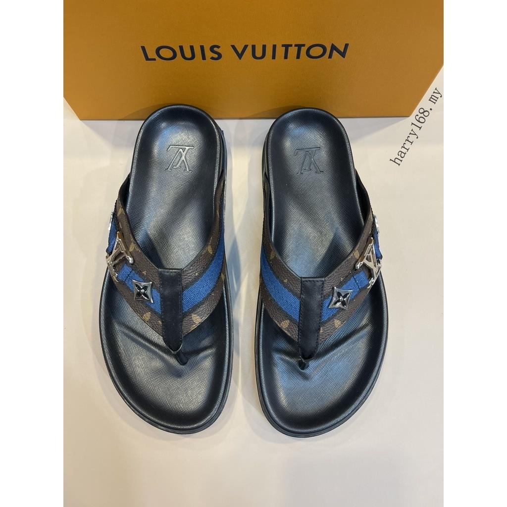 [EUR Size] LV LOUIS VUITTON รองเท้าแตะหนัง โมโนแกรม หรูหรา สําหรับผู้ชาย TT3196