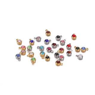 St.kunkka 5 ชิ้น/ถุงสแตนเลสจี้หิน Retro เรียบง่ายอารมณ์ Lucky Stone สร้อยคอจี้สําหรับ DIY เครื่องประดับทําของขวัญ