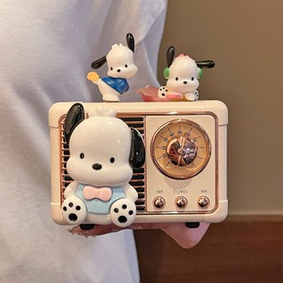 ∋Retro mini ลำโพงไร้สายบลูทูธซับวูฟเฟอร์เสียงต้องมีแผงขายอุปกรณ์ของขวัญวันเกิดสุนัข pacha