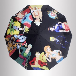 ✱Sauron Umbrella One Piece One Piece King Luffy ร่มอัตโนมัติ Sunny Umbrella Straw Hat Group Anti-ultraviolet Sunny Umbre