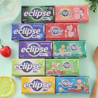 ✲ฮ่องกงนำเข้า ECLIPSE เคี้ยวหมากฝรั่งปราศจากน้ำตาล ECLIPSE easy-to-extreme mint ลูกอมอมคอ ลูกอม ลมหายใจสดชื่น สดชื่น