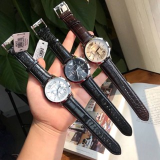 ⌚⌚💥นาฬิกา 𝐄𝐌𝐏𝐎𝐑𝐈𝐎 𝐀𝐑𝐌𝐀𝐍𝐈 💯 %เข้าใหม่ ⌚⌚นาฬิกาข้อมือชาย สายหนัง