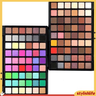 {stylishlife} 54 Colors Matte/Glitter Eye Shadow Palette Fashion Cosmetic Lady Makeup Tool