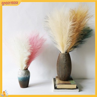 (greensea) กิ่งหญ้าปลอม สั้น ขนปุย สีสดใส DIY สําหรับบ้าน