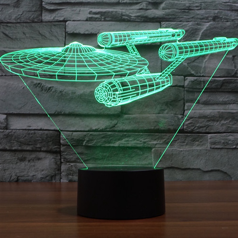 L.L-New 3D LED Star Trek USS Enterprise Night Light