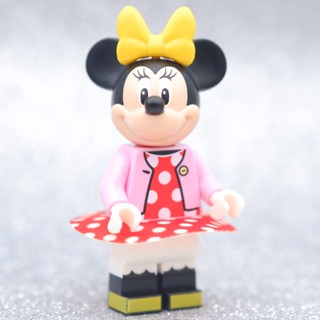 LEGO Minnie Mouse Pink Jacket Yellow Bow DISNEY  - LEGO เลโก้ มินิฟิกเกอร์ ตัวต่อ ของเล่น