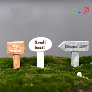 【AG】1Pc Cute Fingerpost Mini Garden Landscape Miniature Ornaments Scenery