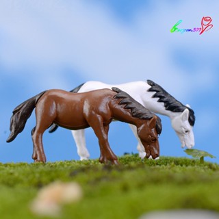 【AG】10Pcs Mini Miniature Horse Moss Fairy Garden Figurine Bonsai Decor