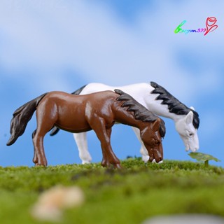 【AG】10Pcs Mini Miniature Horse Moss Fairy Garden Figurine Bonsai Decor