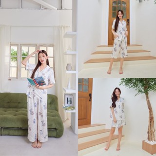 ชุดนอน Muslin pajamas [ โค้ด MUSSEP130 ลด 130 ฿] ชุดนอน  ซาติน Silk Satin ผ้านุ่มลื่น ใส่สบาย ( รุ่น T1000,N1000,L1000)