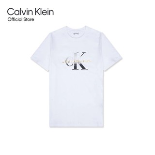 CALVIN KLEIN เสื้อยืดผู้ชาย ทรง Regular รุ่น 40IC848 P61 - สีขาว