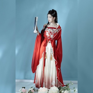 ของแท้ jin wei hanfu กระโปรงเอวนางฟ้า สไตล์โบราณ สําหรับผู้หญิง 4 ครั้ง